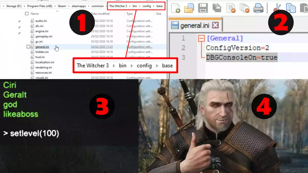 Como usar os comandos do console no The Witcher 3