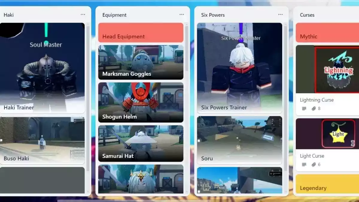 Como usar o Board do Trello de Cursed Sea