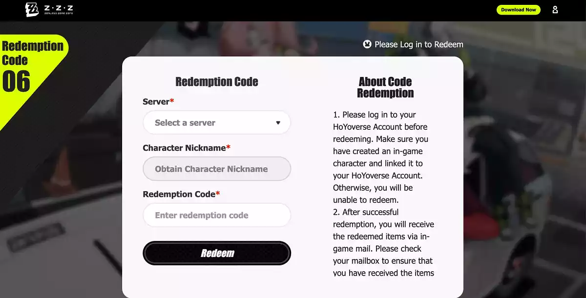 Como faço para resgatar códigos Zenless Zone Zero