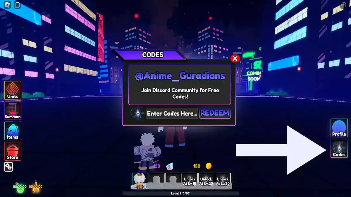 Como resgatar os códigos Anime Guardians