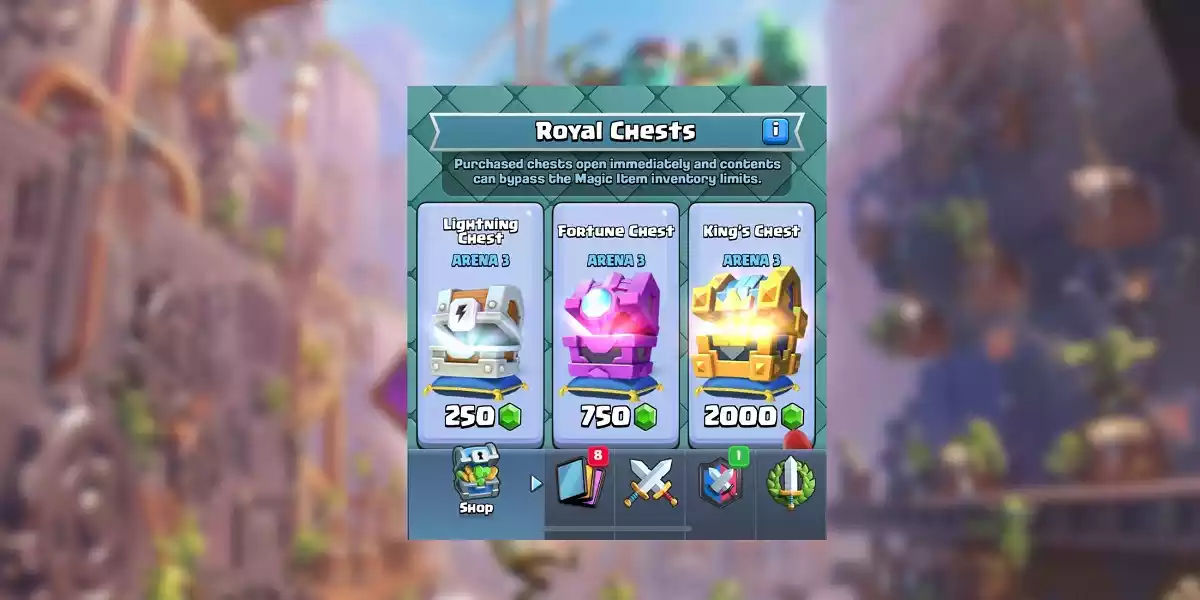 Compre Baús Reais Clash Royale