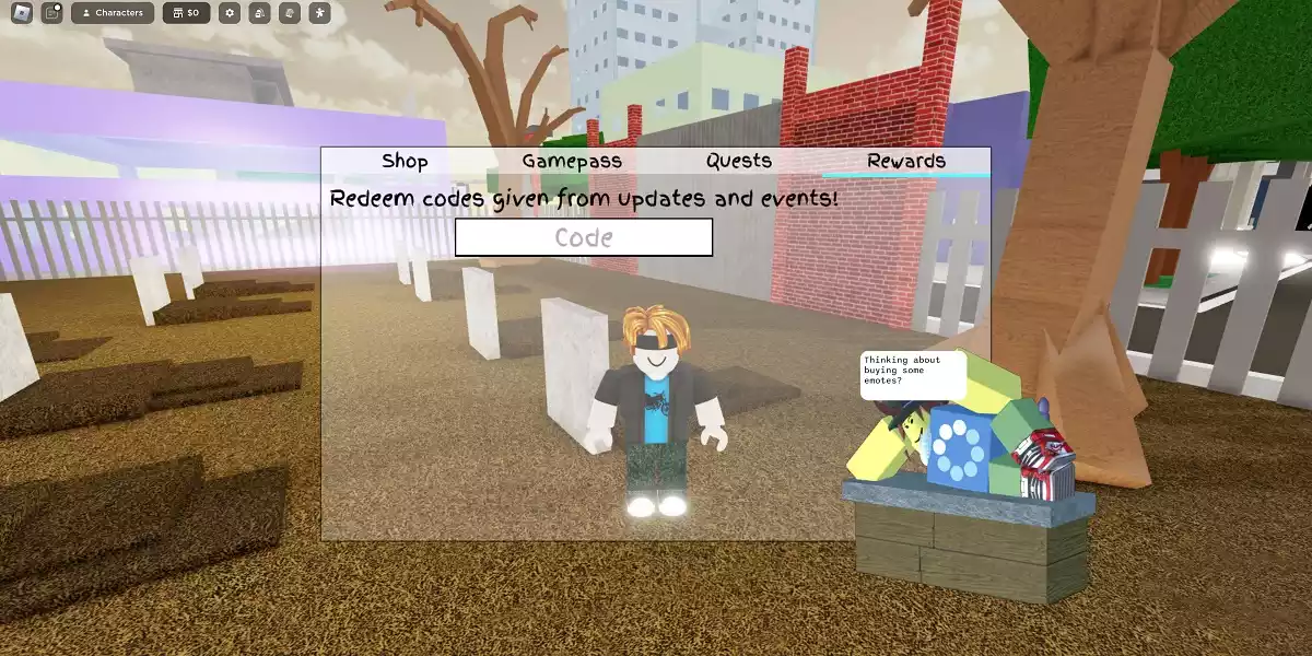 como resgatar Códigos Jujutsu Shenanigans