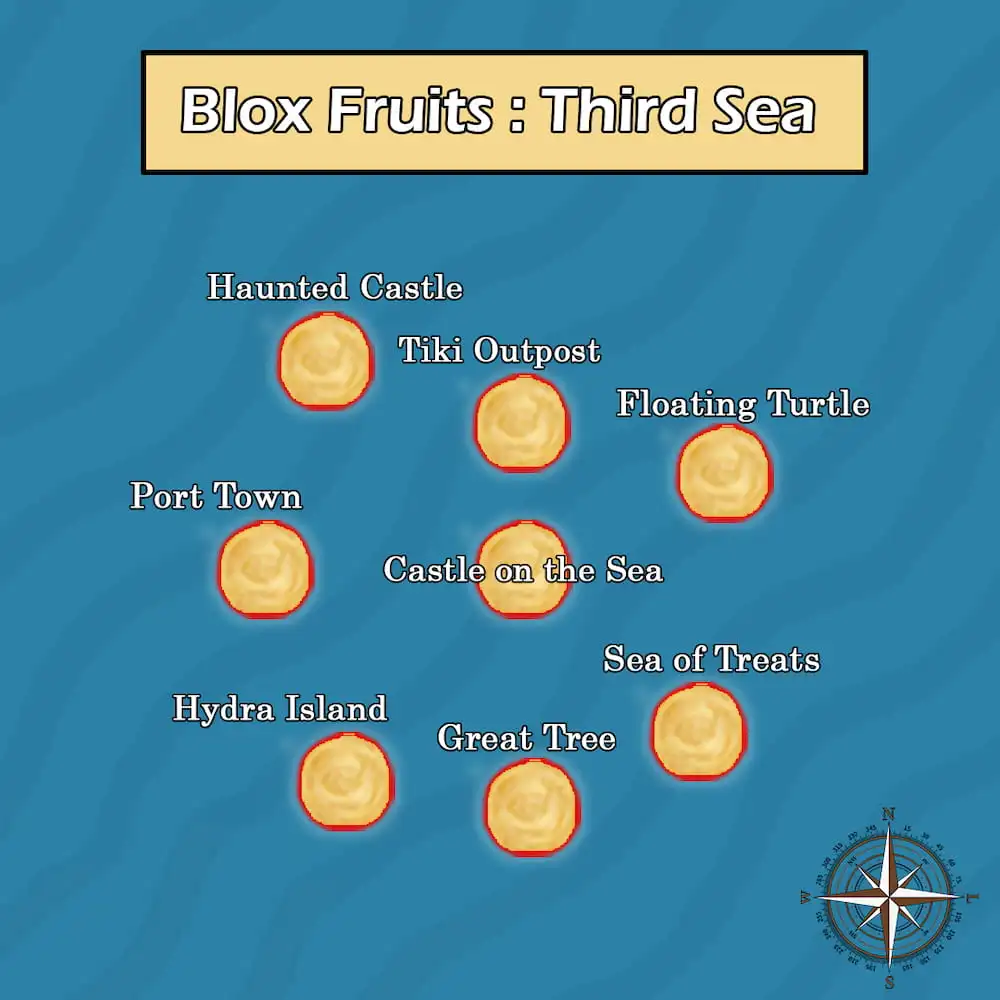 Blox Fruits Mapa Terceiro Mar