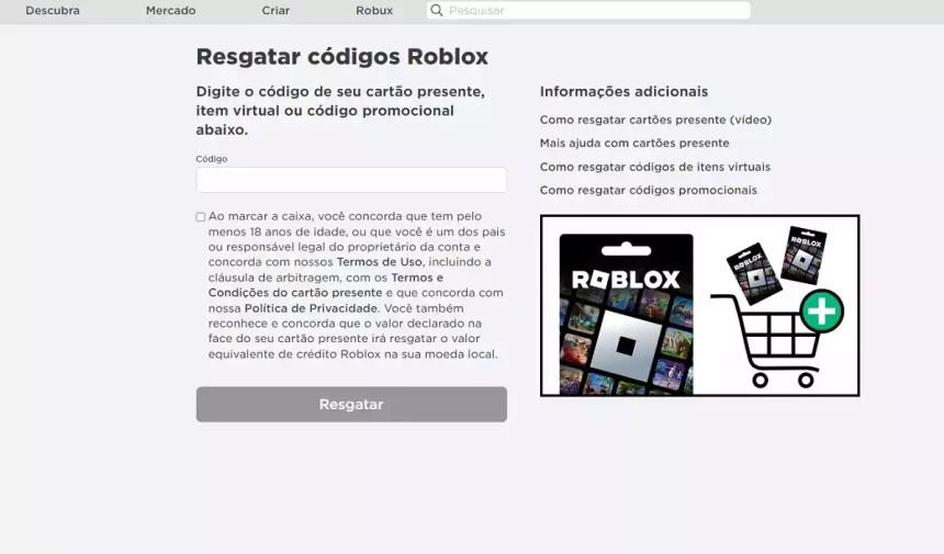 Como Resgatar Códigos Roblox