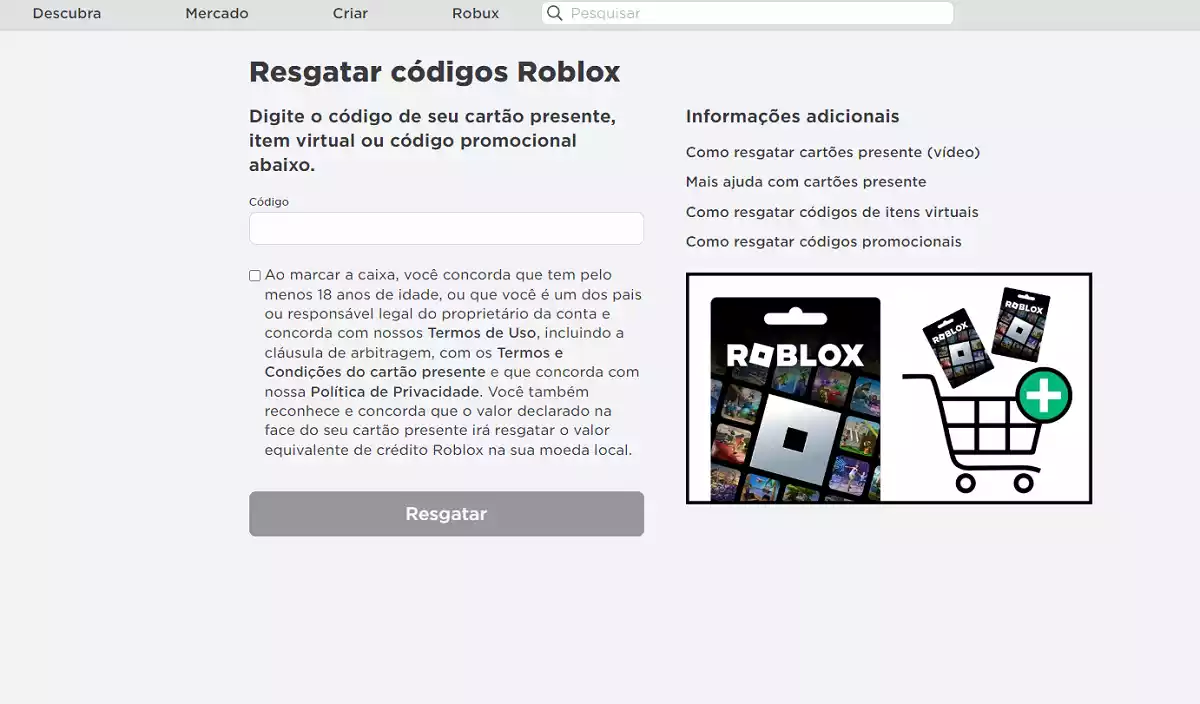 Como Resgatar Códigos Roblox