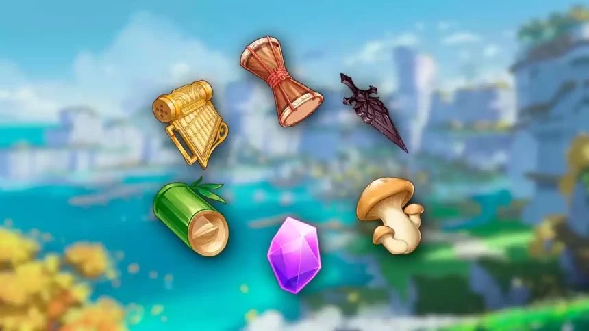 Genshin Impact Todos os Materiais