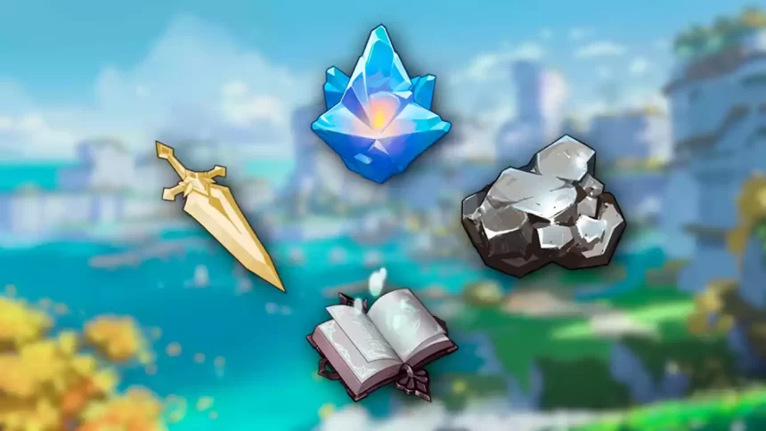 Genshin Impact Todos os Materiais de Forja