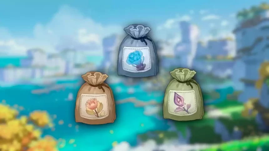 Genshin Impact Todos os Materiais de Jardinagem